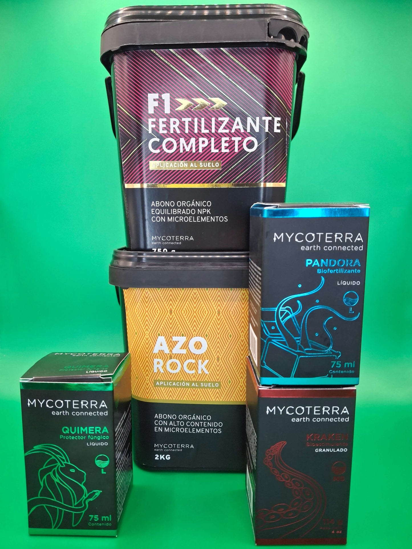 Kit di fertilizzanti in pellet a lento rilascio. Starter kit ideale per chi vuole iniziare a creare un piccolo orto o growbox e integrare macro e microelementi insieme a microbioti sinergici per l'assorbimento dei nutrienti.